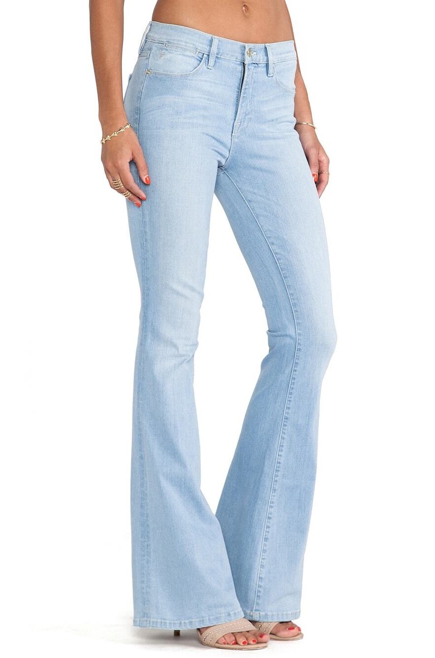 FRAME Denim x REVOLVE | 27W x 34L | Le High Flare in Surfview Light Blue Jeans